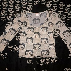 Betty Boop mesh top